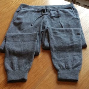 100% cashmere jogger style pants